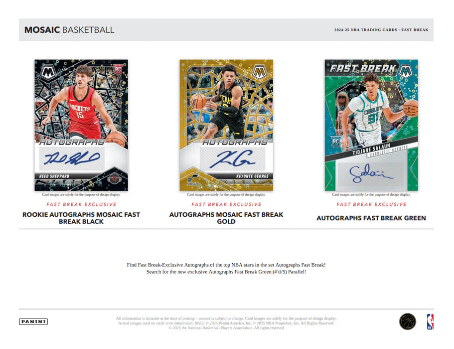 2024-25 Panini Mosaic Basketball Fast Break Box
