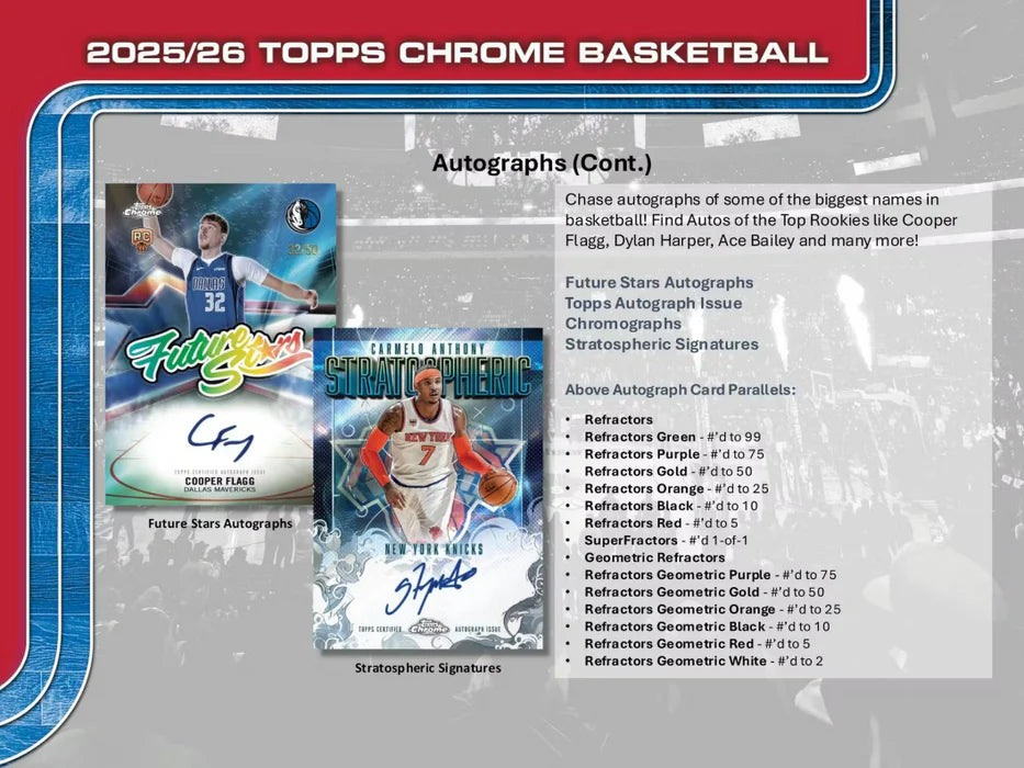2025-26 Topps Chrome Basketball Mega Box **IN STOCK**