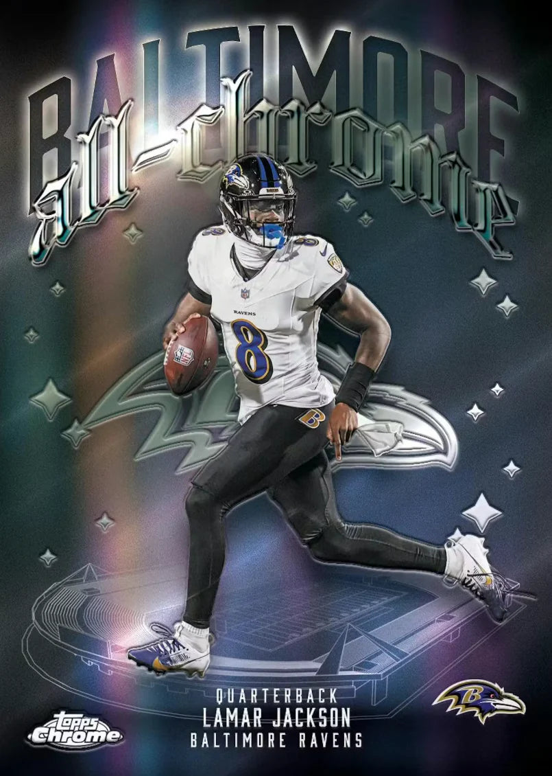 2025 Topps Chrome Football Hobby Box