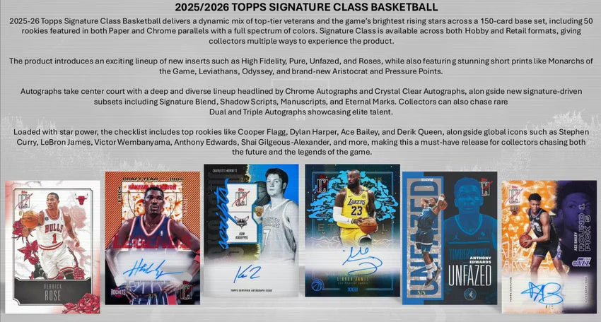 2025-26 Topps Signature Class Basketball Hobby Box