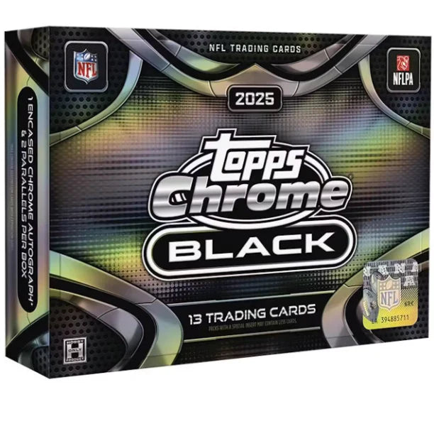 2025 Topps Chrome Black Football NFL Hobby Box