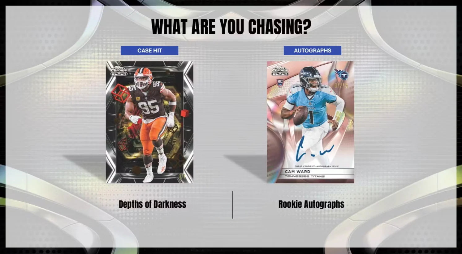 2025 Topps Chrome Black Football NFL Hobby Box