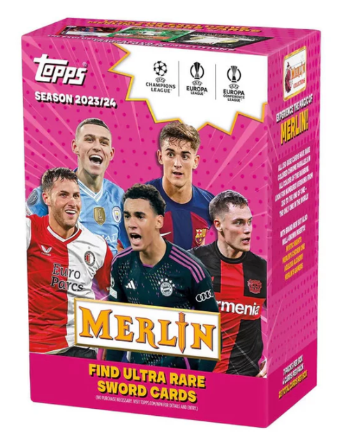 2023-24 Topps Chrome Merlin UEFA Club Champions Soccer Blaster Box