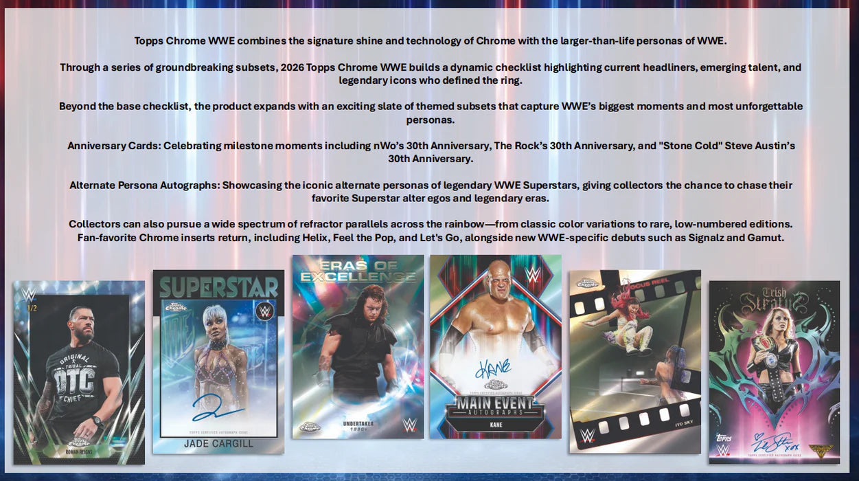 2026 Topps Chrome WWE Wrestling Value Blaster Box
