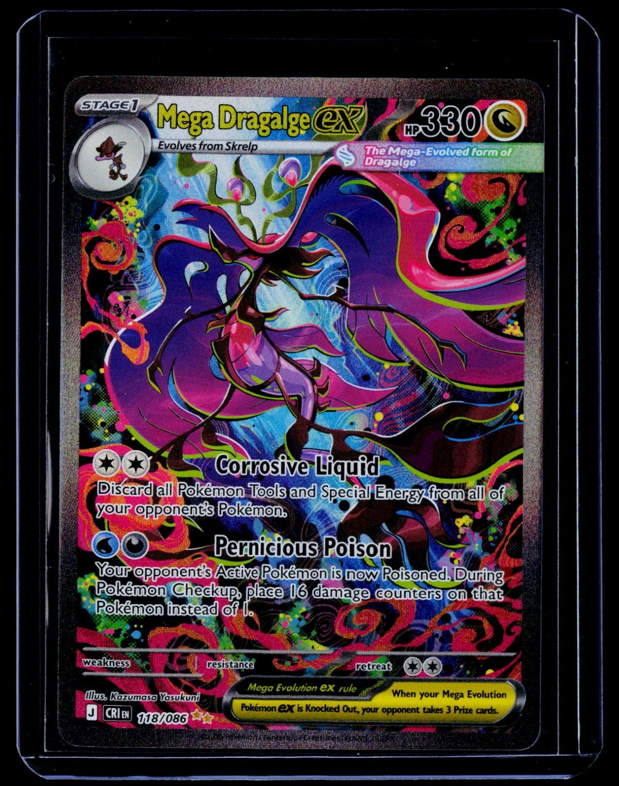 Mega Dragalge ex Holo ME04: Chaos Rising 118/086 NM