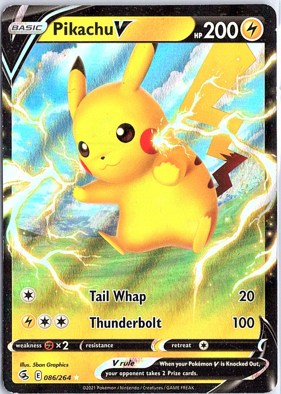 Pikachu V Ultra Rare SWSH08: Fusion Strike 086/264 NM5