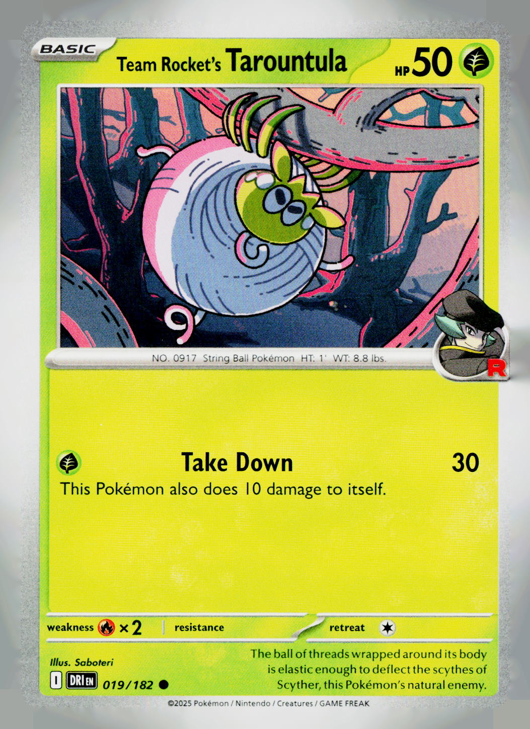 Team Rocket's Tarountula DRI 019/182 NM