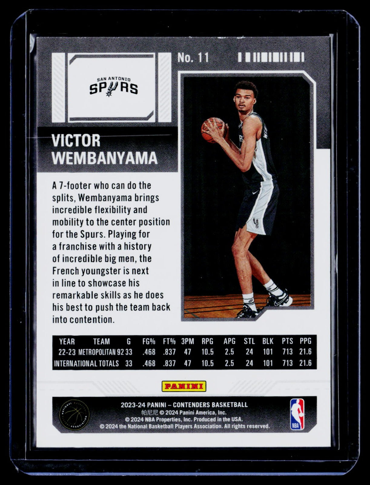 Victor Wembanyama Panini Contenders 11 NM