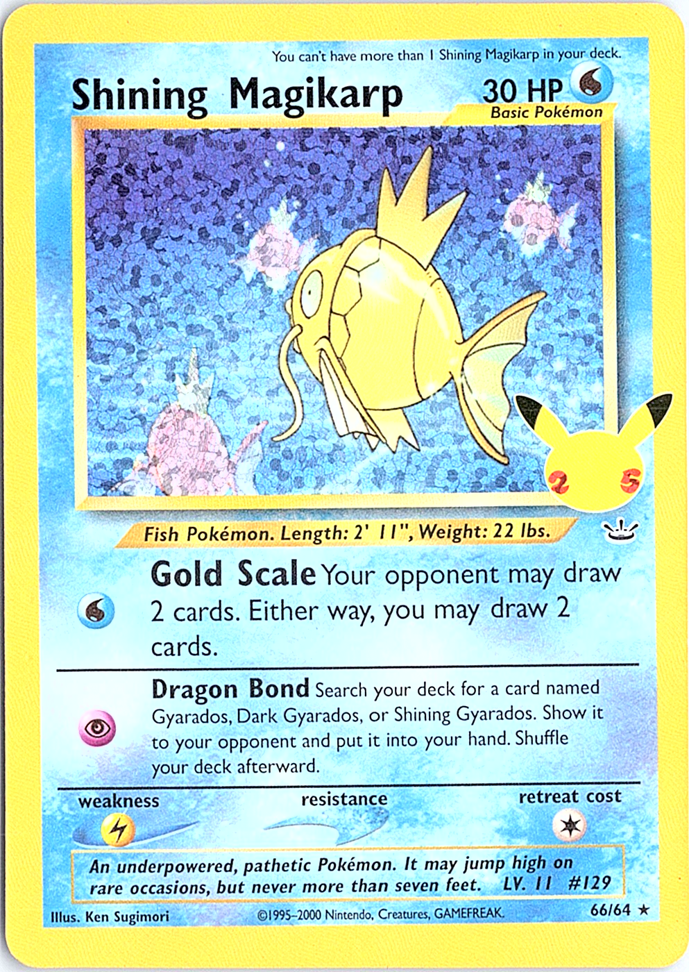 Shining Magikarp Classic Collection Celebrations: Classic Collection 66/64 NM