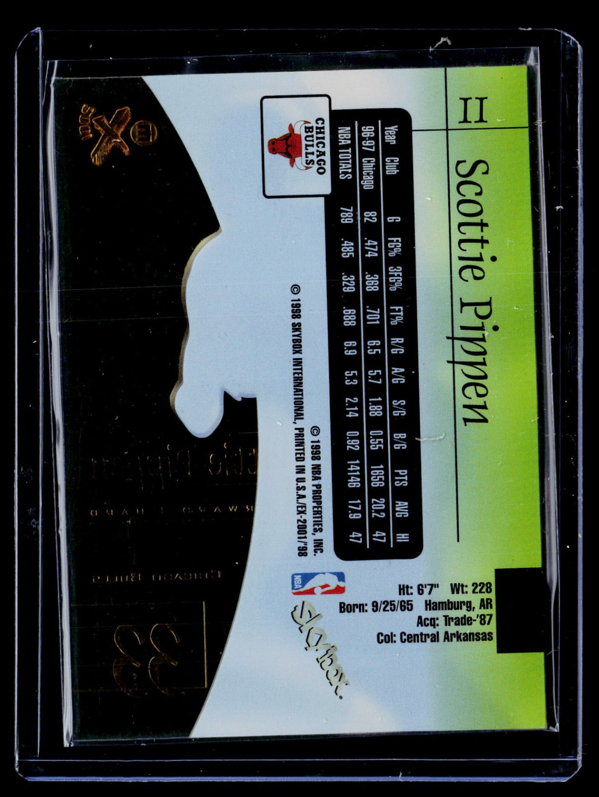 Scottie Pippen E-X2001 11 NM