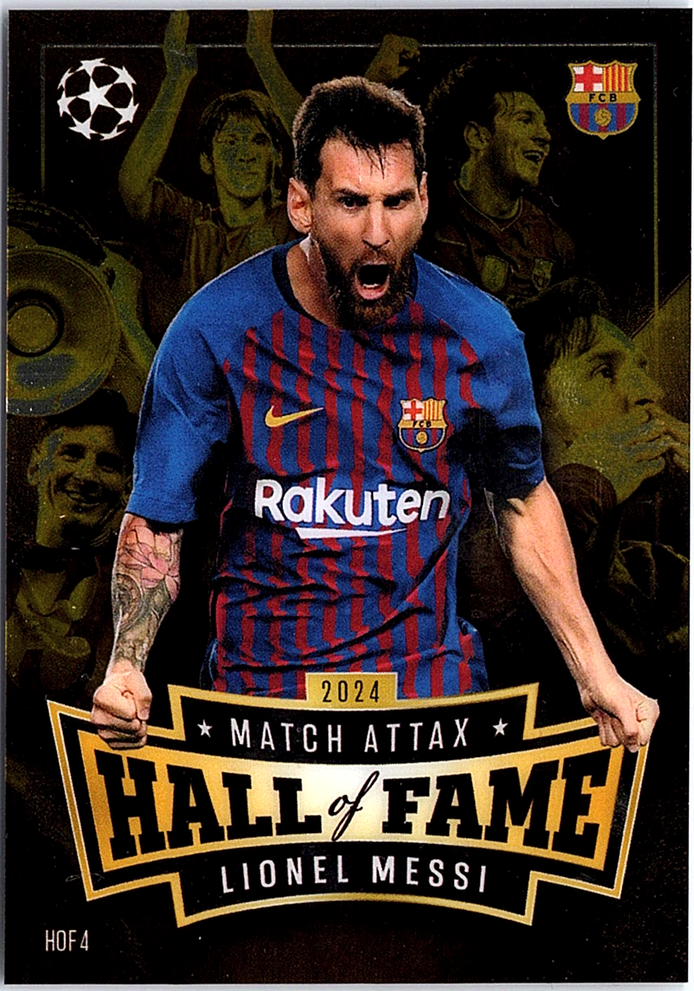 2024-25 Topps Match Attax Club Competition Lionel Messi HOF4 Soccer FC Barcelona
