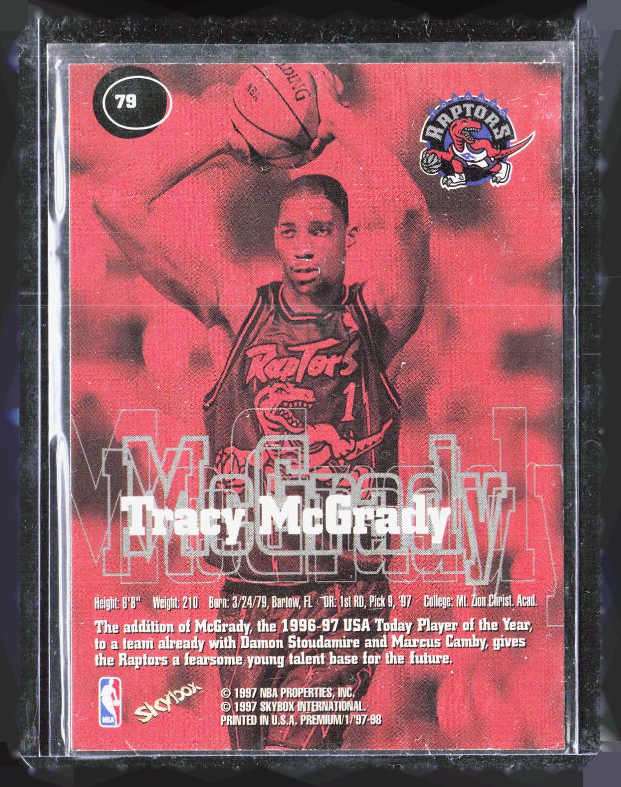 1997-98 SkyBox Premium Tracy McGrady 79 Basketball Toronto Raptors
