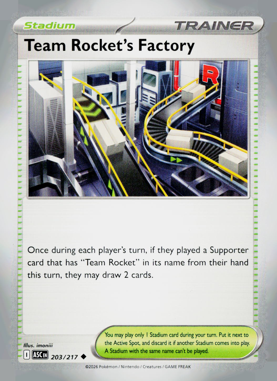 Team Rocket's Factory ASC 203/217 NM