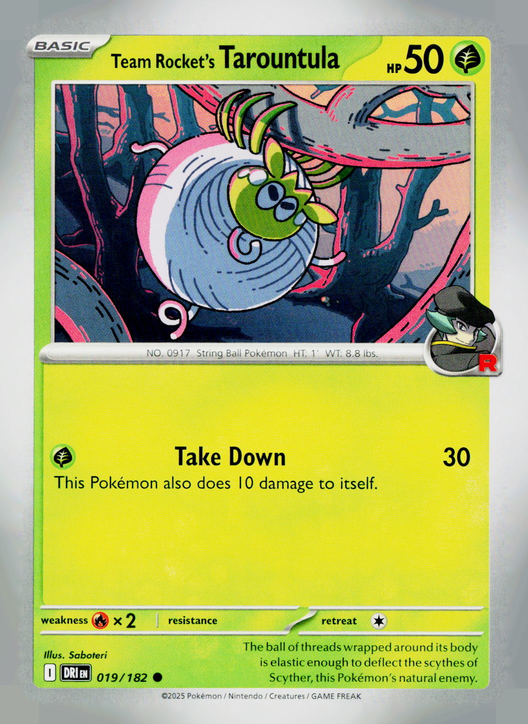 Team Rocket's Tarountula DRI 019/182 NM