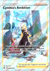 Cynthia's Ambition Ultra Rare SWSH: Crown Zenith: Galarian Gallery GG60/GG70 NM
