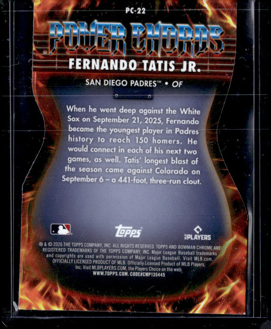 Fernando Tatis Jr. Power Chords NM (Back)