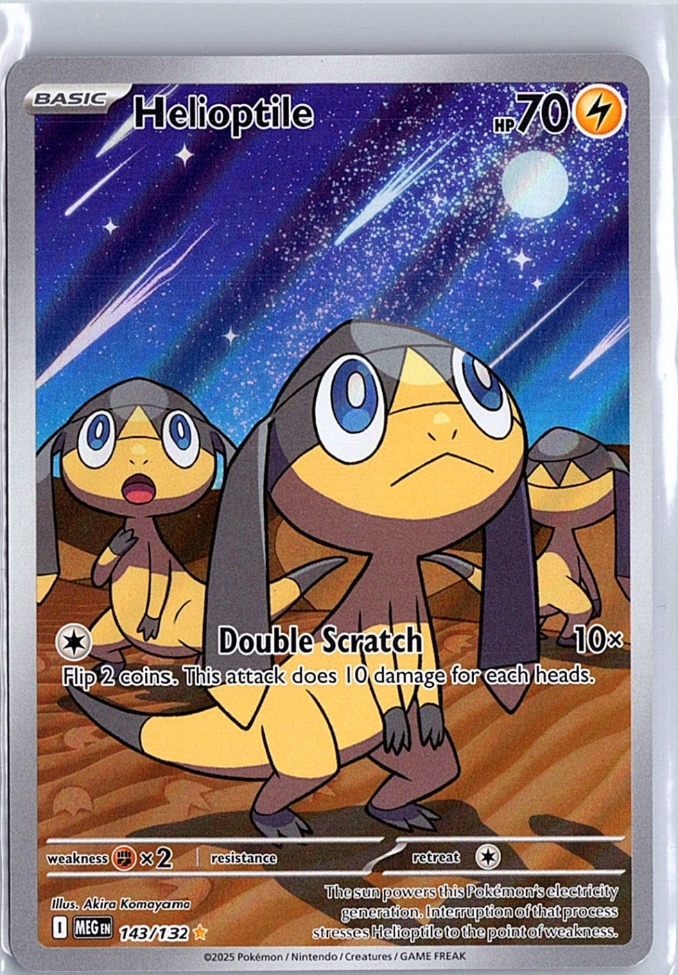 Helioptile Illustration Rare ME01: Mega Evolution 143/132 NM