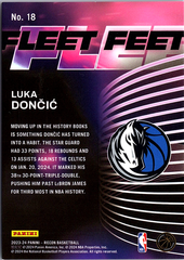 2023-24 Panini Recon - Fleet Feet Gold Luka Doncic 18 /10 Dallas Mavericks (Back)