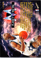 1997-98 Metal Universe - Planet Metal Anfernee Hardaway 7 PM Orlando Magic (Back)
