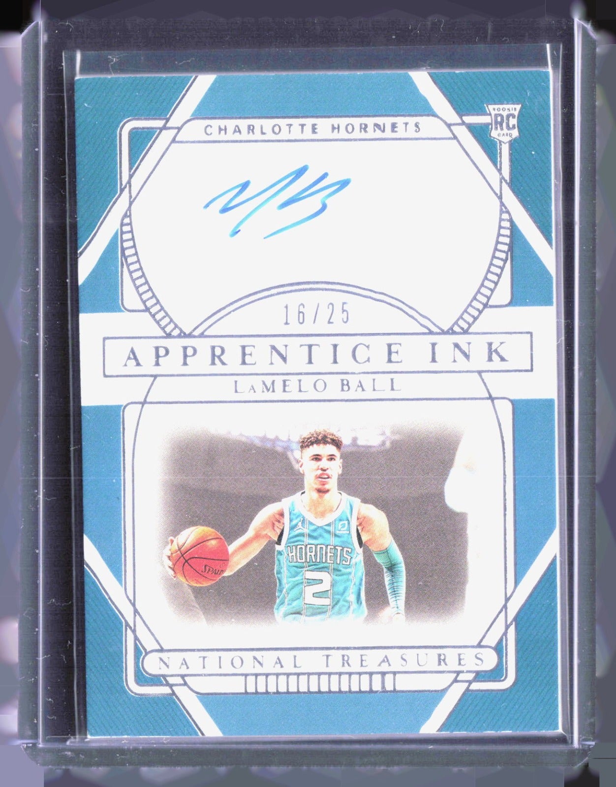 2020-21 Panini National Treasures - Apprentice Ink LaMelo Ball API-LBL /25