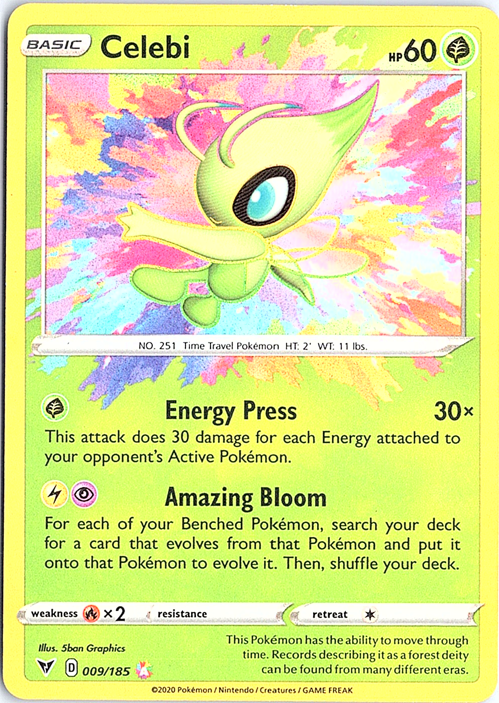 Celebi Amazing Rare SWSH04: Vivid Voltage 009/185 NM