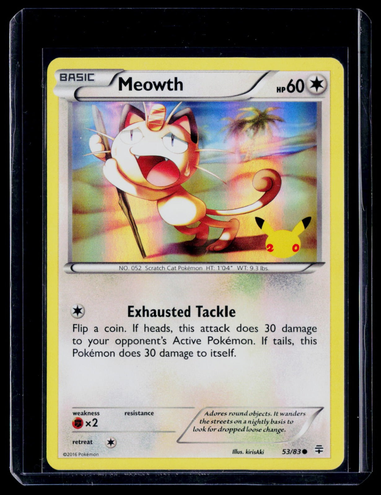 Meowth (20th Anniversary) Miscellaneous Cards & Products 053/083 NM