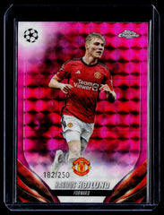 Rasmus Højlund Topps Chrome UEFA Club Competitions - Pink Geometric Refractor