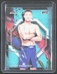 2024 Topps Finest UFC - Aqua Glitter Refractors Shavkat Rakhmonov 69 UFC