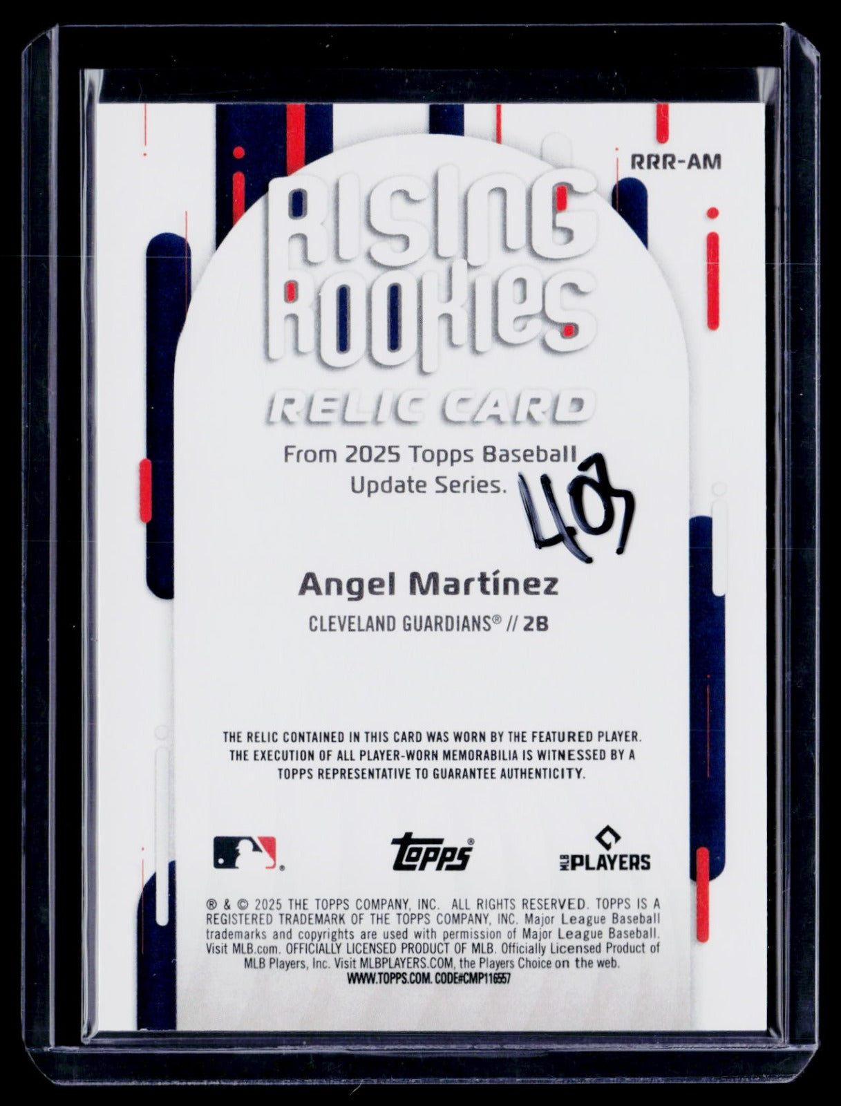 Angel Martínez Topps Update - Rising Rookie Relics RRR-AM NM