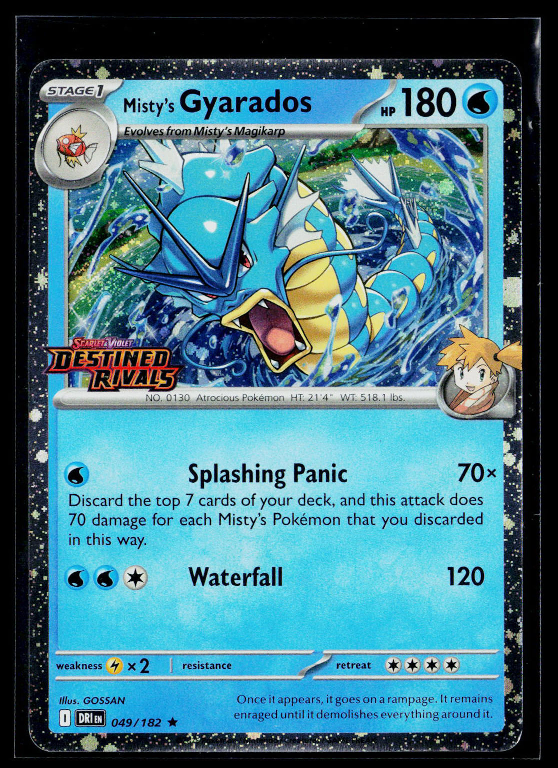 Misty's Gyarados (Prerelease) Holo Destined Rivals 049/182 NM