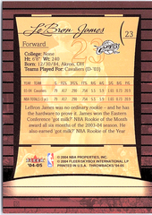 LeBron James Fleer Throwbacks 23 NM (Back)