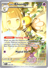 Lillie's Ribombee Illustration Rare SV09: Journey Together 164/159 NM