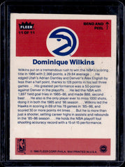 Dominique Wilkins Stickers 11 NM (Back)