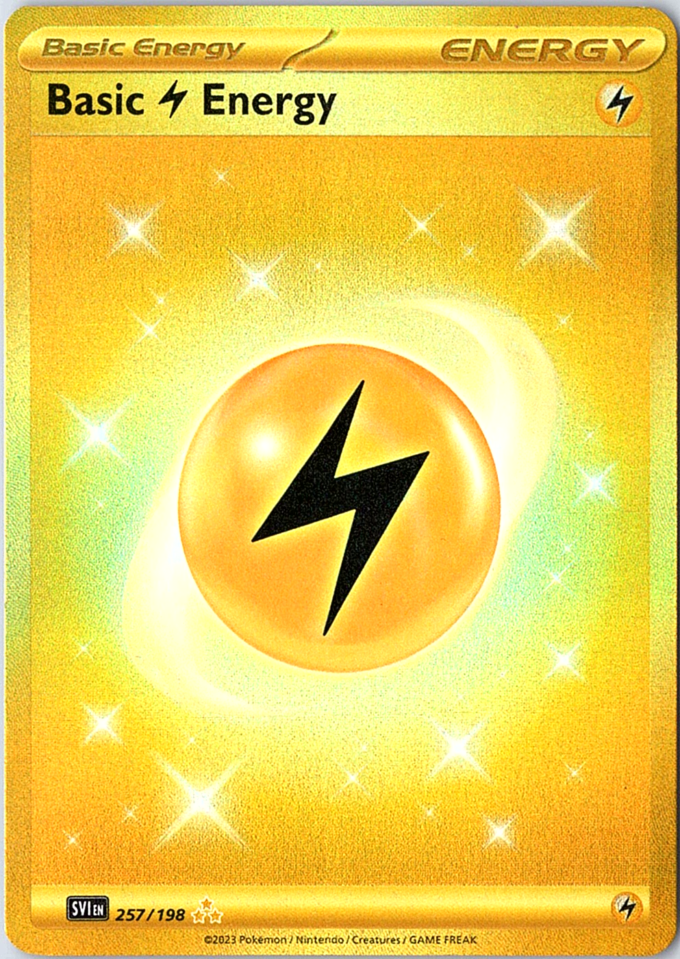 Basic Lightning Energy Hyper Rare SV01: Scarlet & Violet Base Set 257/198 NM