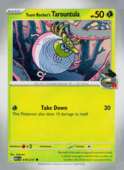 Team Rocket's Tarountula ASC 018/217 NM