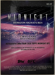 Ciryl Gane Topps Midnight UFC - Horizon Signatures HZS-CG NM (Back)