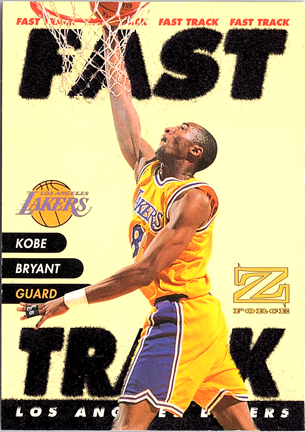 1997-98 SkyBox Z-Force - Fast Track Kobe Bryant 2 FT Los Angeles Lakers