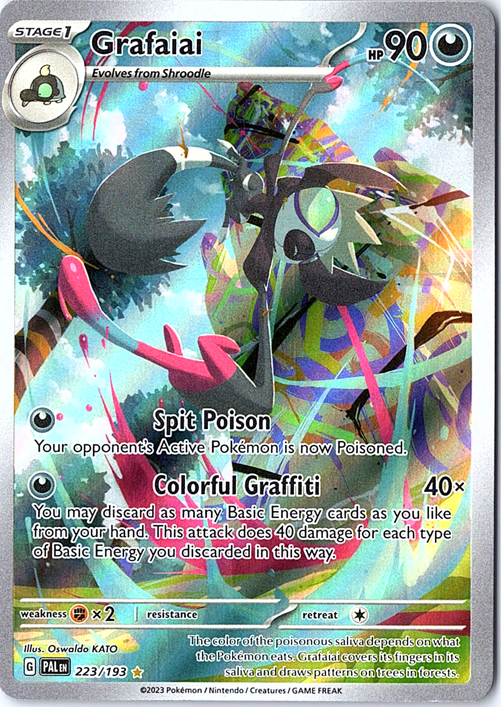 Grafaiai Illustration Rare SV02: Paldea Evolved 223/193 NM