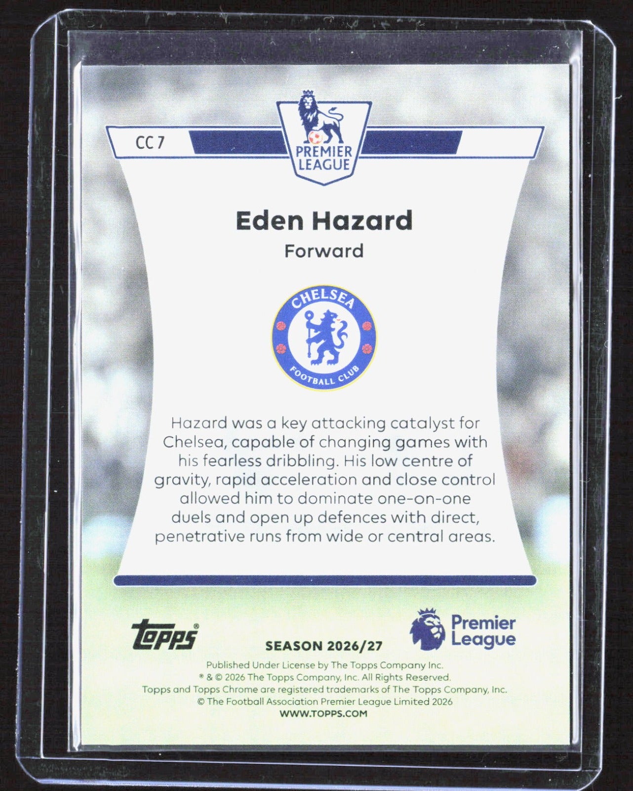 2026-27 Topps Flagship Premier League - Chrome Classics Eden Hazard CC7