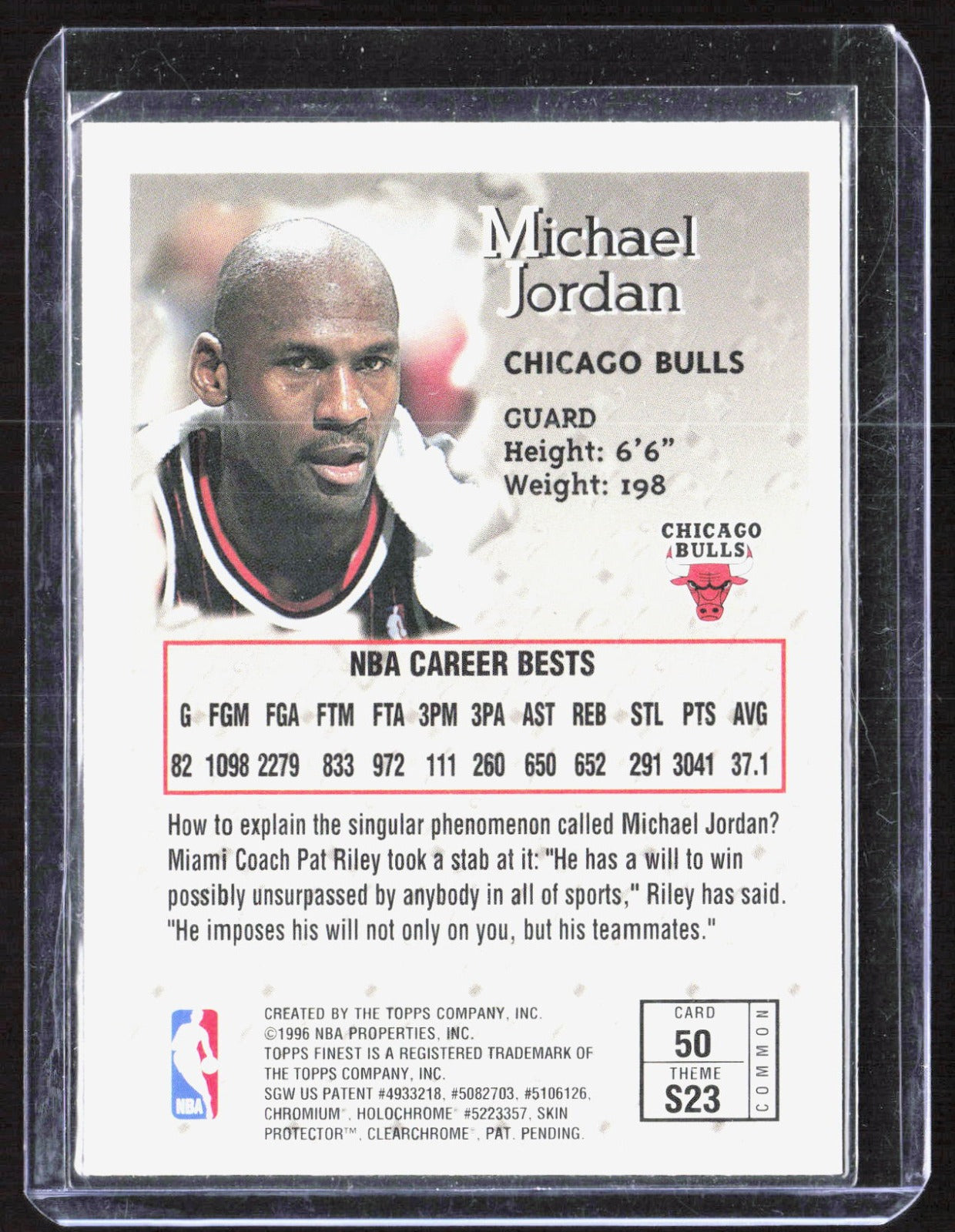 1996-97 Finest Michael Jordan 50 Basketball Chicago Bulls