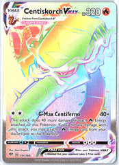 Centiskorch VMAX (Secret) Secret Rare SWSH03: Darkness Ablaze 191/189 NM