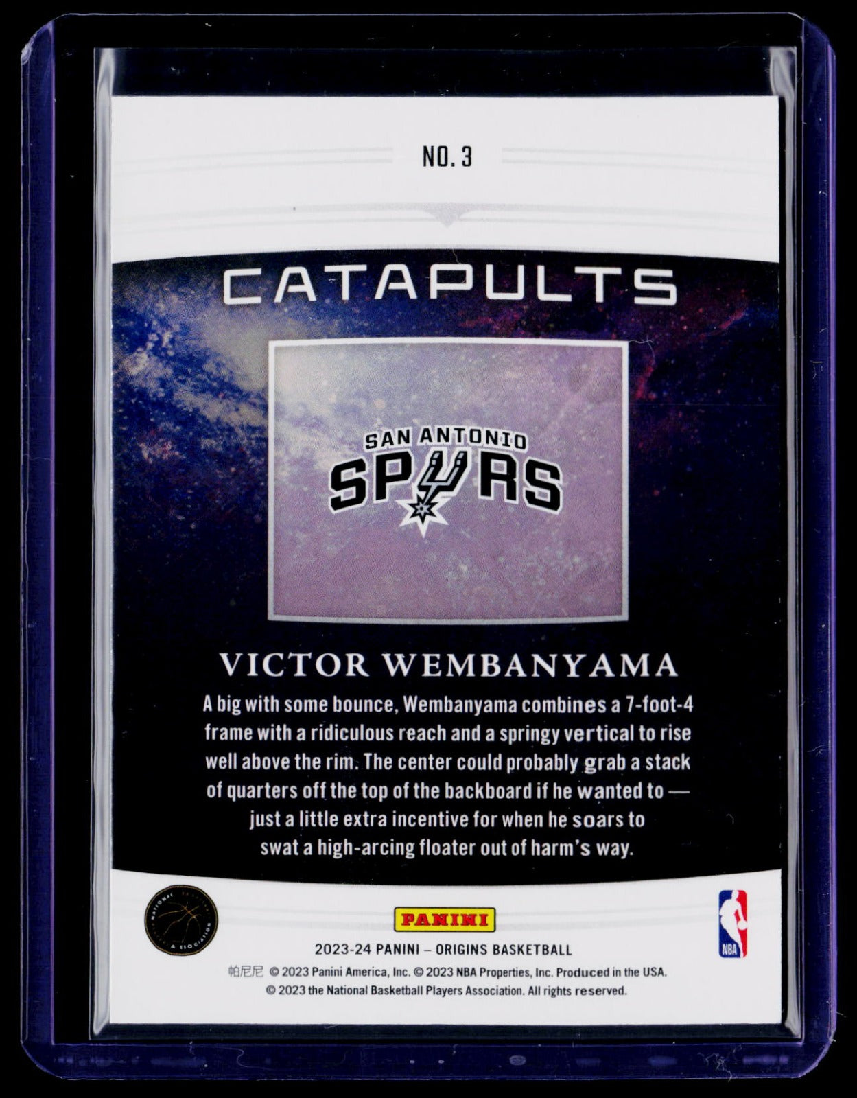 Victor Wembanyama Panini Origins - Catapults 3 NM