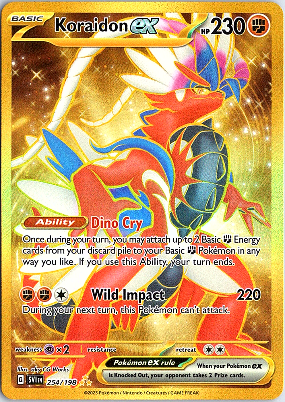 Koraidon ex Hyper Rare SV01: Scarlet & Violet Base Set 254/198 NM