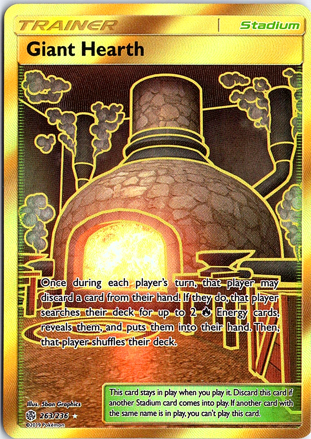 Giant Hearth (Secret) Secret Rare SM - Cosmic Eclipse 263/236 NM