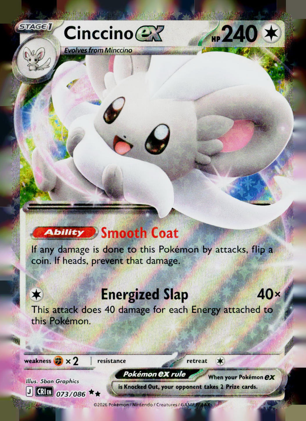 Cinccino ex CRI 073/086 Holo NM