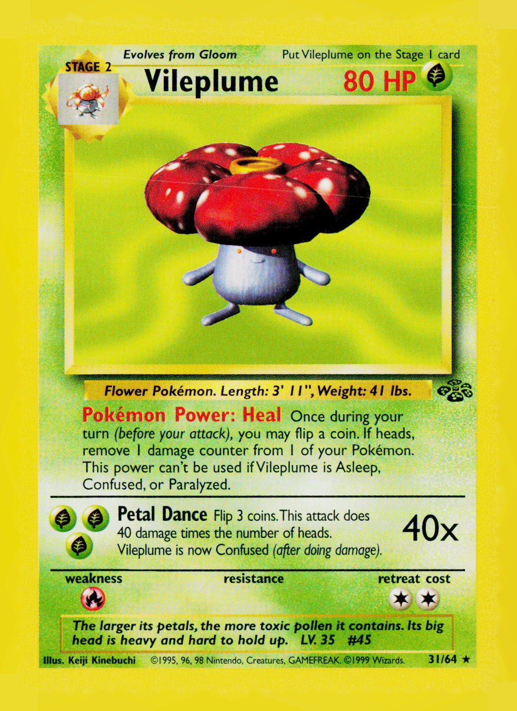 Vileplume (31) Unlimited Jungle 31/64 LP