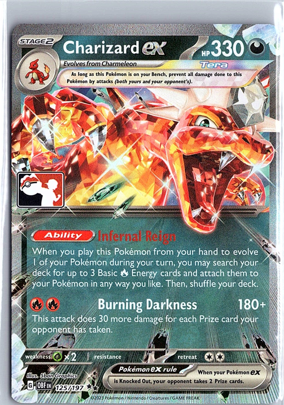 Charizard ex Double Rare Stamp promo Series Cards 125/197 NM