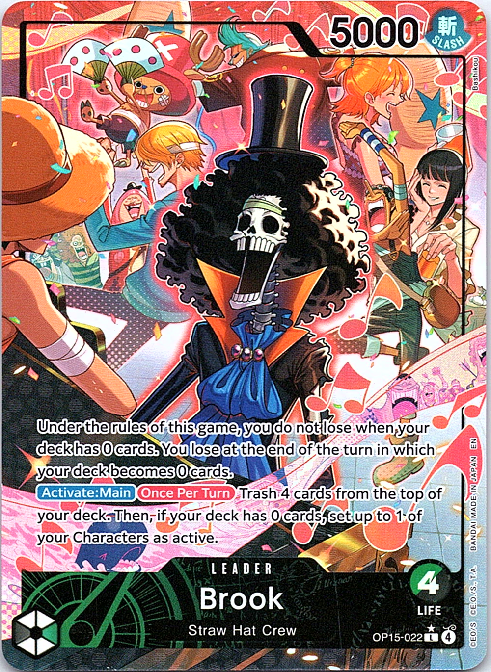 Brook () (Alternate Art) L Adventure on Kami's Island OP15-022 NM