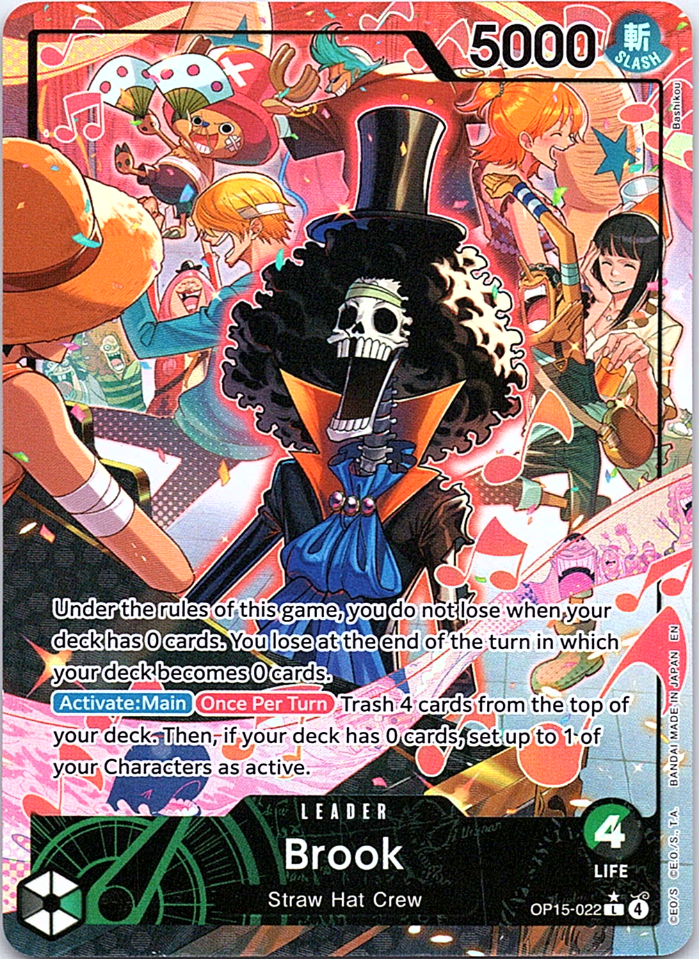 Brook () (Alternate Art) L Adventure on Kami's Island OP15-022 NM