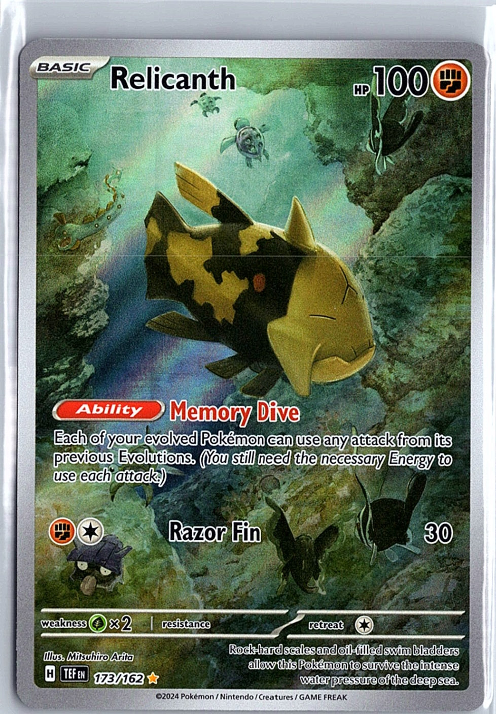Relicanth Illustration Rare SV05: Temporal Forces 173/162 NM